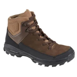 Botas De Caza Solognac Crosshunt 100 Hombre Marrón Piel Transpirables