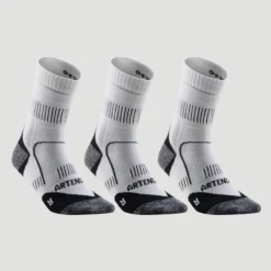 Calcetines Altos De Tenis Pack De 3 Artengo RS900 Blanco
