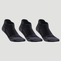 Calcetines Cortos De Tenis Pack De 3 Artengo RS 900 Negro Gris