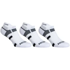 Artengo CALCETINES CORTOS DE TENIS RS 560 BLANCO NEGRO LOTE DE 3 PARES