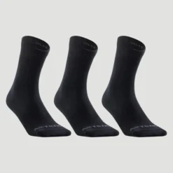Artengo CALCETINES LARGOS DE DEPORTE RS 160 NEGRO LOTE DE 3 PARES