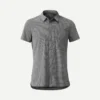 Forclaz CAMISA DE TREKKING VIAJE TRAVEL 500 STRETCH MANGAS CORTAS GRIS HOMBRE