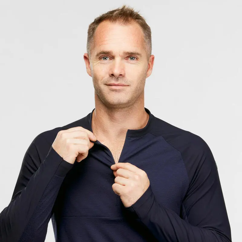 Forclaz Camiseta De Montaña Trekking Manga Larga De Hombre Tropic 900 Azul - Imagen 3