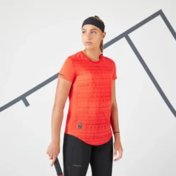 Camiseta De Tenis Manga Corta Mujer Artengo Light 990 Naranja