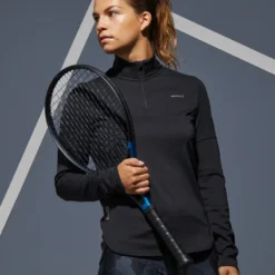 Camiseta De Tenis Mujer Manga Larga Artengo TS TH 900 Negro