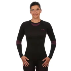 Camiseta Interior Térmica De Esquí Mujer Wedze Ski 580 Negro