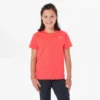 Camiseta Montaña Y Trekking Manga Corta Niños 7-15 Años Quechua MH500 Rosa