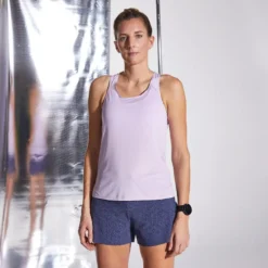 Camiseta Running Sin Mangas Transpirable Mujer Kiprun Light Malva