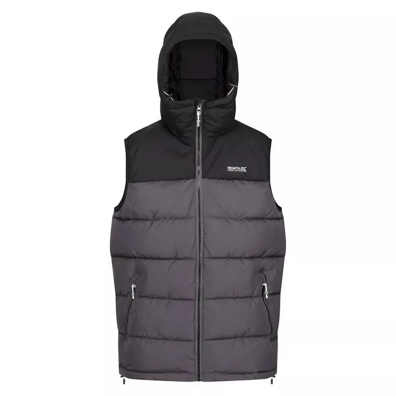 Regatta Chaleco Forro Polar Nevado Sin Mangas Para Hombre Negro, Gris Oscuro