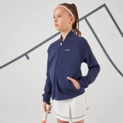 Chaqueta De Tenis Niña Artengo TJK500 Azul Marino