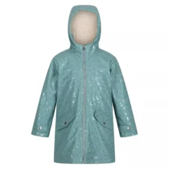 Regatta Chaqueta Impermeable Brynlee Estampado Animal Para Niños/Niñas Azul Mineral