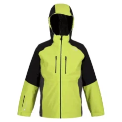 Regatta Chaqueta Impermeable Hydrate VII Para Niños/Niñas Kiwi Llamativo, Negro