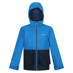 Regatta Chaqueta Impermeable Hywell Para Niños/Niñas Azul Imperial, Marino