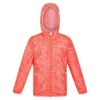 Regatta Chaqueta Impermeable Lever Estampado Animal Para Niños/Niñas Melocotón Neón