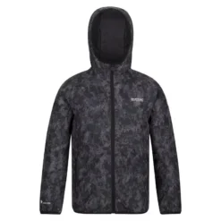 Regatta Chaqueta Impermeable Volcanics VI Camuflaje Para Niños/Niñas Gris Oscuro
