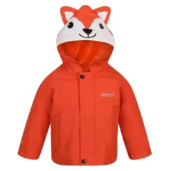 Regatta Chaqueta Impermeable Zorro Para Niños/Niñas Naranja Magma
