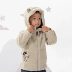 Chaqueta Polar Cálida De Montaña Y Trekking Niños 2-6 Años Quechua MH500 Beige