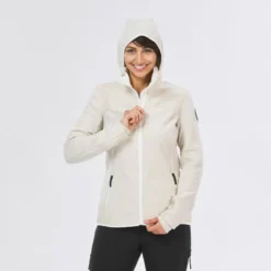 Chaqueta Polar De Montaña Y Nieve Mujer Quechua SH500 X-Warm Beige