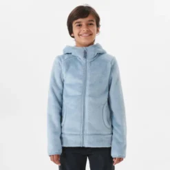 Chaqueta Polar De Montaña Y Trekking Niños 7-15 Años Quechua MH500 Azul Capucha