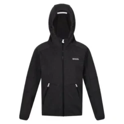 Regatta Chaqueta Softshell Maxwell Jaspeada Para Niños/Niñas Negro