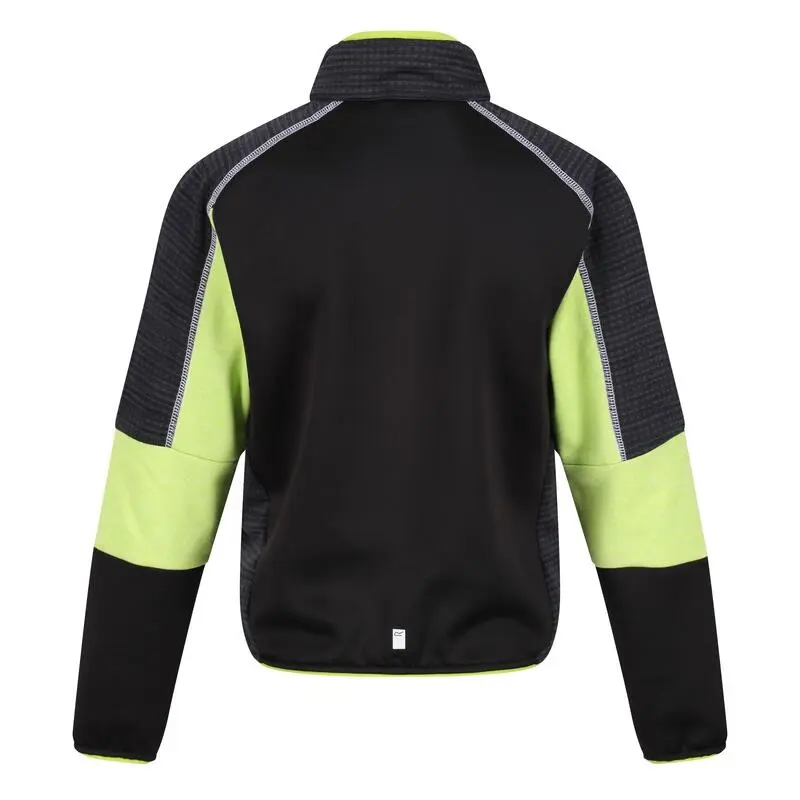 Regatta Chaqueta Softshell Oberon V Para Niños/Niñas Kiwi Llamativo, Negro - Imagen 2