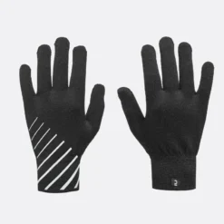 GUANTES DE RUNNING NIÑOS - KIPRUN WARM NEGROS