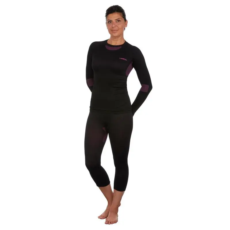 Leggins Térmicos De Esquí Y Nieve Mujer Wedze Ski 580 Negro - Imagen 2