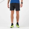Pantalón Corto Running Múltiples Bolsillos Hombre Kiprun Marathon Negro