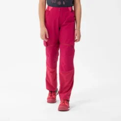 Pantalón De Montaña Y Trekking Desmontable Niños 7-15 Años Quechua MH500 Rosa