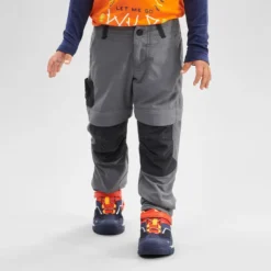 Pantalón Desmontable De Montaña Y Trekking Niños 2-6 Años Quechua MH550 Gris