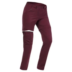 Quechua Pantalón Transformable De Senderismo Montaña - MH550 - Burdeos - Mujer