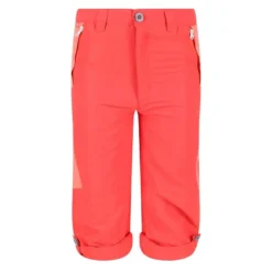 Regatta Pantalones Sorcer V Diseño Montaña Para Niños/Niñas Melocotón Neón, Coral Fusión