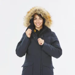 Parka De Montaña Y Trekking Impermeable Mujer Quechua SH500 U-Warm Azul