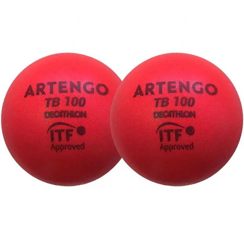 Pelota De Tenis Espuma Artengo TB100 X2 9 Cm Verde - Imagen 2