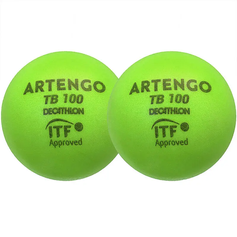 Pelota De Tenis Espuma Artengo TB100 X2 9 Cm Verde
