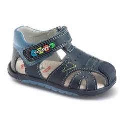 Sandalias De Marcha Deportiva De Piel De Bebé Niño PABLOSKY En Azul Marino