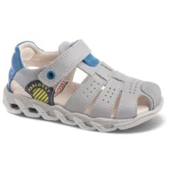 Sandalias De Marcha Deportiva De Piel De Niño PABLOSKY En Gris