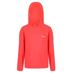 Regatta Sudadera Polar Eugina Con Capucha Para Niños Niñas Coral Fuego