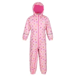 Regatta Traje Impermeable Splat II Impreso Para Niños/Niñas Lila Dulce