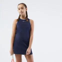 Artengo Vestido De Tenis Derecha Chica - TDR 500 - Azul Marino Blanco